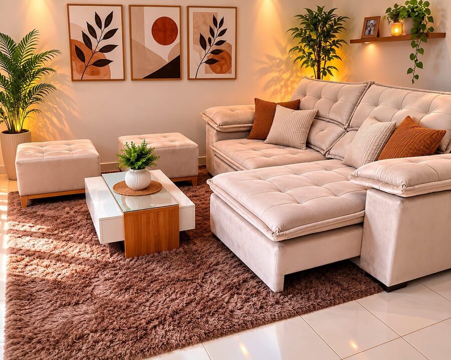 Sofá retrátil sob medida Dallas House Estofados